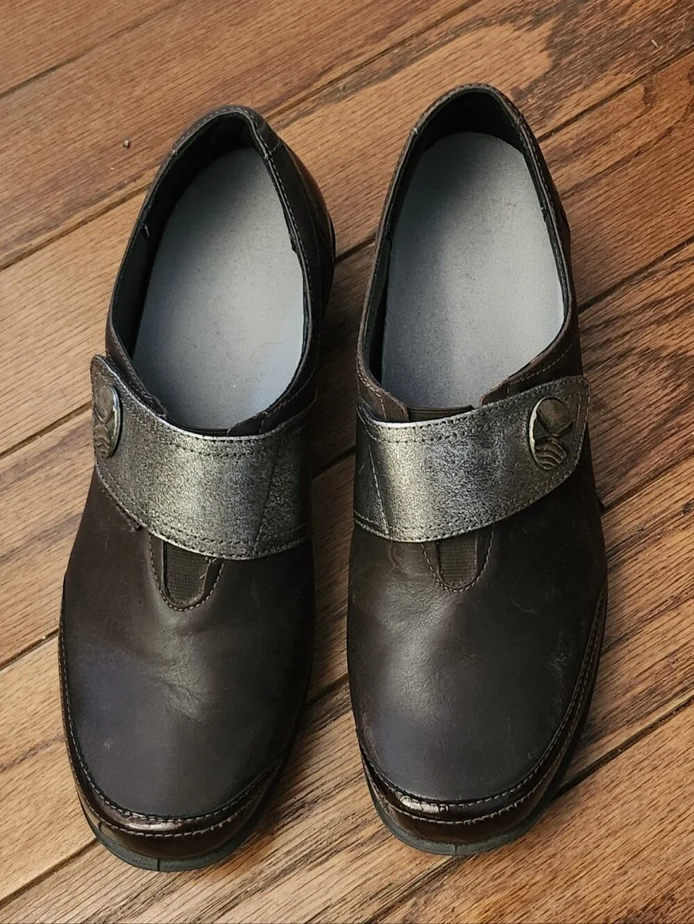 Romika Women' 's Brown 2 Tone‎ Leather Loafer Shoes Size 40
